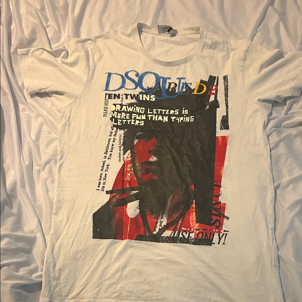 DSQUARED2 Men's Graphic Tee - Dean & Dan Caten Twins - Size XL